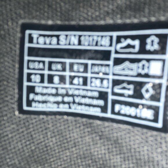 Teva De La Vina Dos Chelsea Black Ankle Booties Leather Boot Buckle Pull Sz 10 - Picture 10 of 11